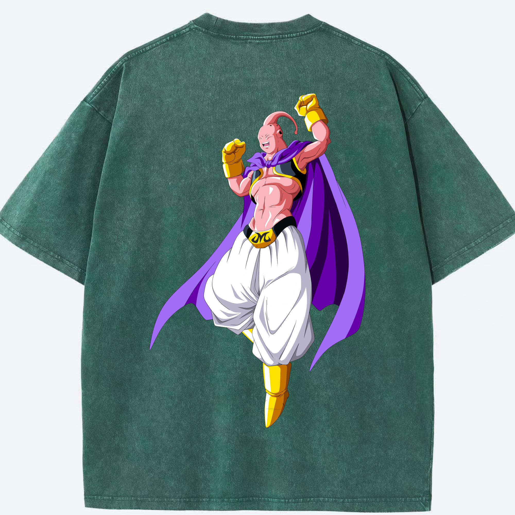 （画像用） ドラゴンボール 魔人ブウ DRAGON BALL Majin Buu 綿100% ヴィンテージ風 半袖Tシャツ（背面プリント）